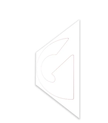 1334602GT Decal, Cosmetic, G, GTH-1056, White, 231 X 503 Mm | Genuine Genie
