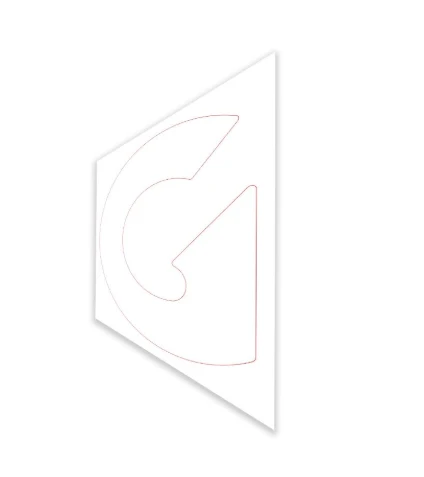 1334604GT Decal, Cosmetic, G, GTH-844, White, 169 X 407 Mm | Genuine Genie